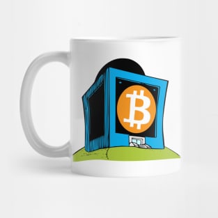 funny - crypto – store of value – Bitcoin vault (blue variant) Mug